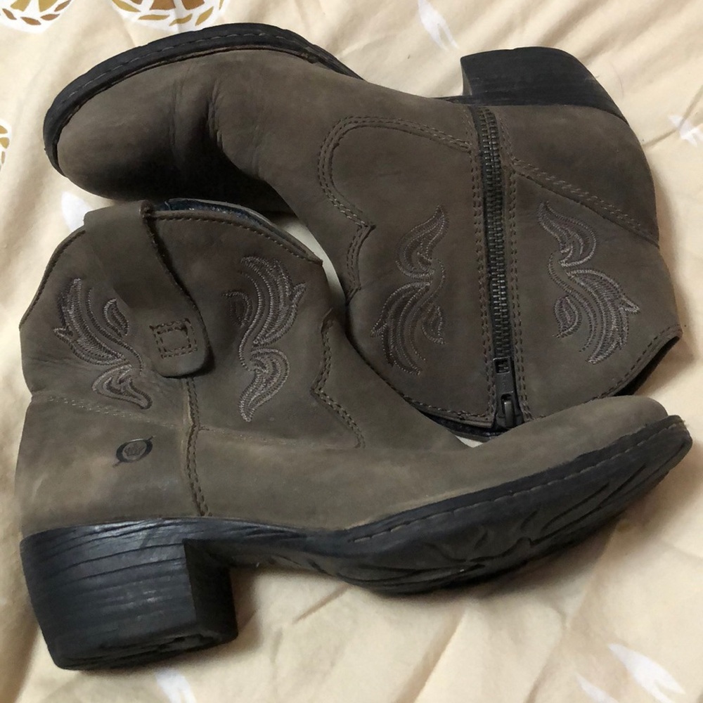 Born olive western booties